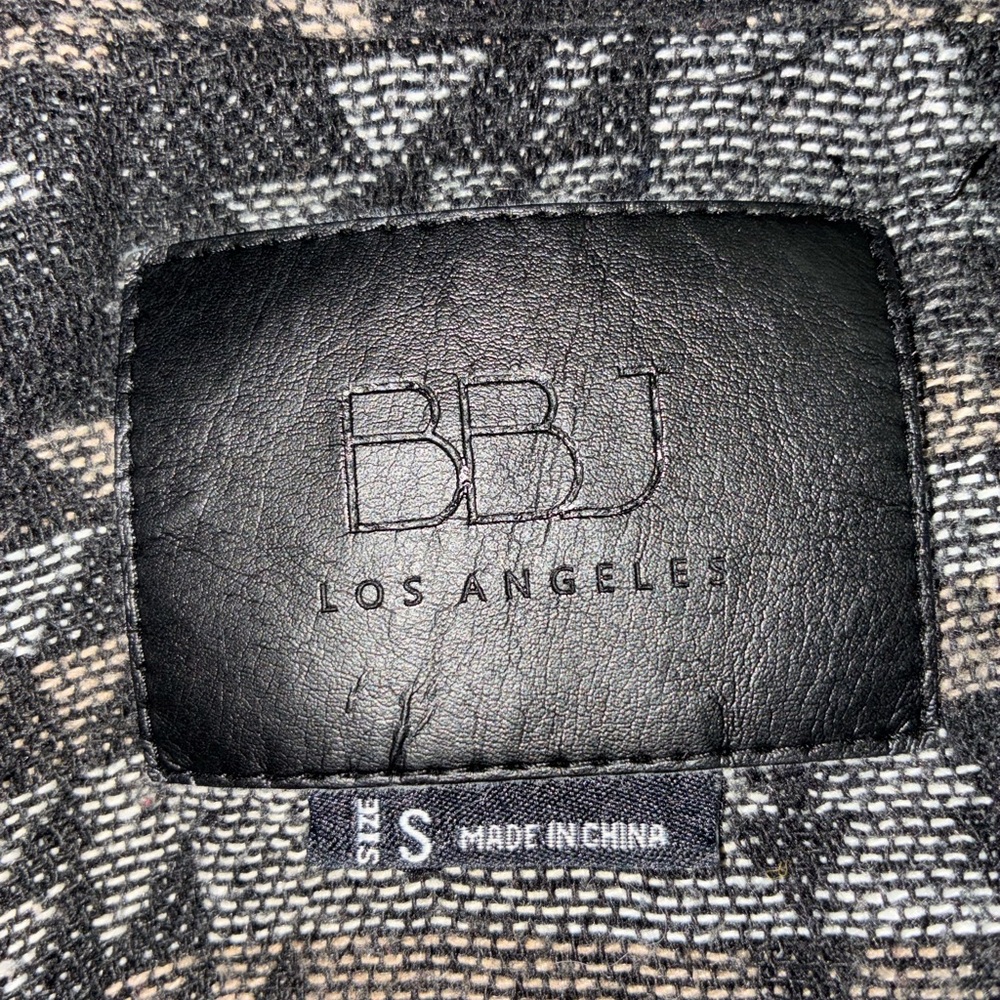 Bbj Black And Gray Patterned Jacket Small - image 4